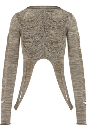 Rick Owens Topp, Dam, S, Metalliskt Topplagg Ullblandning Stiligt Design