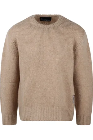 Neil Barrett Stickade tröjor & koftor, Herr, S, Kashmir, Thunderbolt Patch Sweater