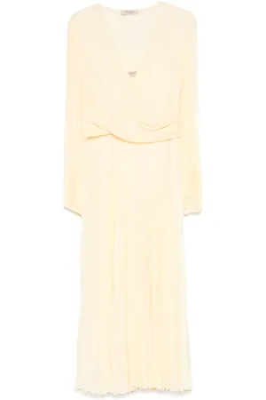 Twin-Set Klänning, Dam, M, Polyester, Elegant vit klänning för kvinnor