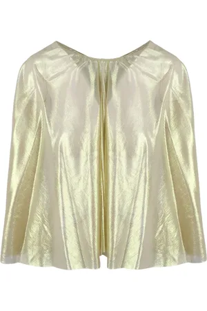 MARIA LUCIA HOHAN Blusar & Skjortor , Dam, ONE Size, Metalliskt Siden Tulle Cape Klänning