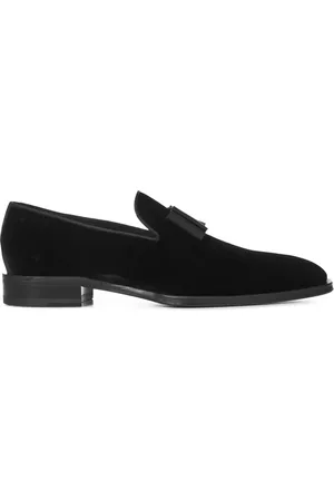 Dsquared2 Skor, Herr, 41 EU, Svart Velvet Loafer med Grosgrain rosett