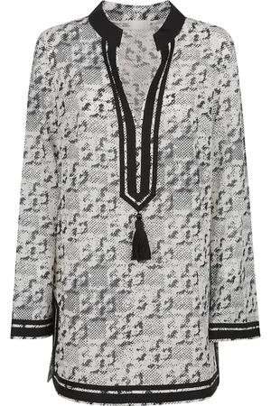 Tory Burch Klänning, Dam, M, Vit Sidenskjorta Elegant Stil