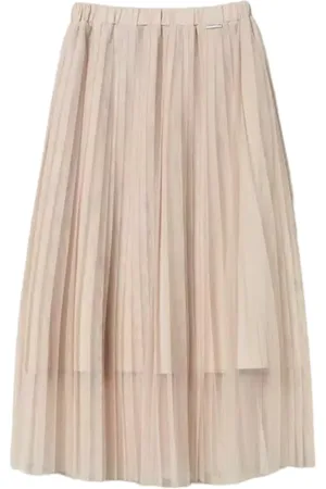 Twin-Set Kjol, Dam, L, Polyester, Lång Polyesterkjol med Frontlogo