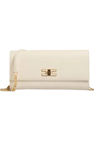Elisabetta Franchi Väska, Dam, ONE Size, Läder, Crossbodyväska i fejkläder med främre logotyp