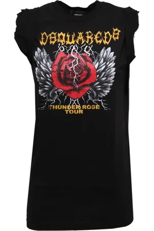 Dsquared2 Topp, Dam, M, Bomull, Bomullstanktopp Tillverkad i Italien