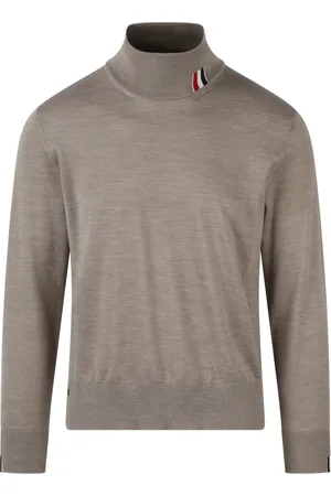Thom Browne Stickade tröjor & koftor, Herr, L, Trefärgad Turtleneck Pullover Fw23