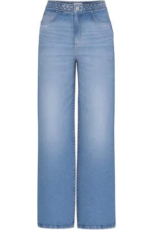 Guess Jeans, Dam, W28, Denim, Flätad Denim Wide Leg Jeans
