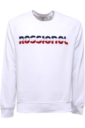 Rossignol Sweatshirts & Hoodies, Herr, S, Bomull, Vit Bomulls Sweatshirt Tillverkad i Italien