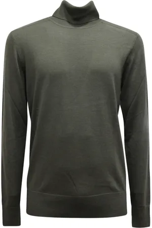 Patrizia Pepe Stickade tröjor & koftor, Herr, L, Grön Turtleneck Tröja Dolcevita Stil