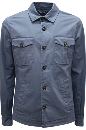 MAZZARELLI Jacka, Herr, S, Bomull, Trani Overjacket Skjorta Jacka