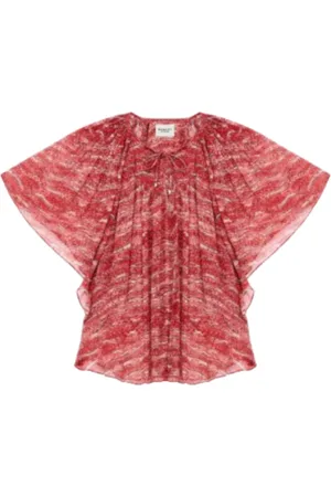Isabel Marant Blusar & Skjortor , Dam, XS, Chiffong, Tryckt Chiffong Flowy Topp