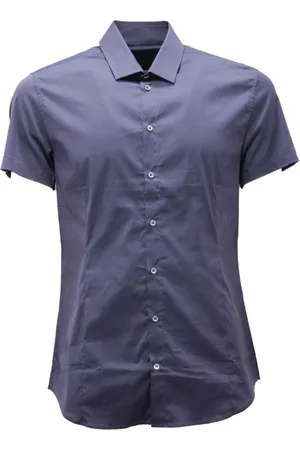Patrizia Pepe Skjorta, Herr, M, Blå Stämning Slim Fit Stretch Skjorta