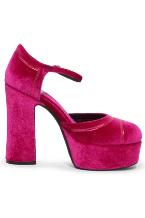 Jeffrey Campbell Skor, Dam, 40 EU, Low-Down Fuchsia Velvet Combo Skor