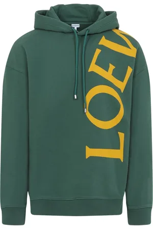 Loewe Sweatshirts & Hoodies, Herr, S, Bomull, Grön Sweatshirt Avslappnad Stil