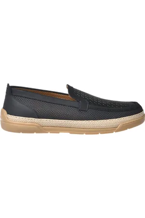 BALDININI Skor, Herr, 42 1/2 EU, Loafer in perforated nubuck and weave print