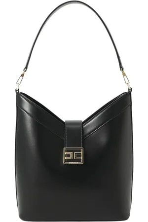 Elisabetta Franchi Väska, Dam, ONE Size, Läder, Axelväska i konstläder med främre logotyp