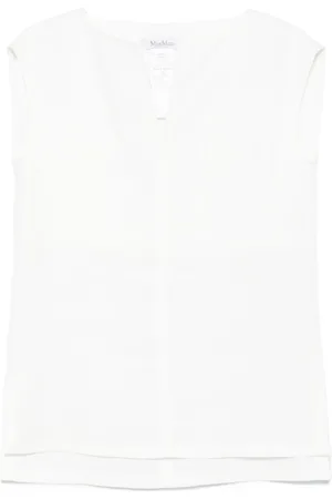 Max Mara Topp, Dam, XS, Vit Topp Elegant Stil
