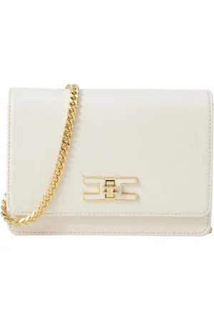 Elisabetta Franchi Väska, Dam, ONE Size, Läder, Crossbody-väska i fejkläder med främre logotyp