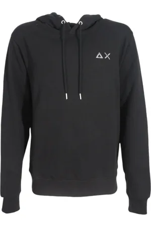 sun68 Sweatshirts & Hoodies, Herr, S, Bomull, Bomullshoodie med ribbade muddar