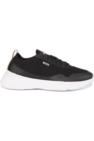 HUGO BOSS Skor, Herr, 42 EU, Svarta Stickade Löparskor