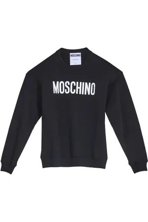 Moschino Sweatshirts & Hoodies, Herr, S, Bomull, Klassiskt Logosweatshirt Svart Bomull
