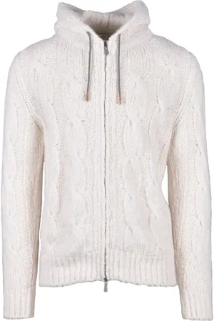 ELEVENTY Sweatshirts & Hoodies, Herr, S, Kashmir, Lyxig Cashmere Alpacka Silketröja