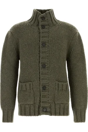 Salvatore Ferragamo Stickade tröjor & koftor, Herr, L, Kashmir, Turtle Neck Stickad Tröja