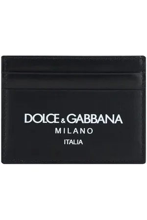 Dolce & Gabbana Accessoarer, Herr, ONE Size, Monogram Kalvskinn Korthållare