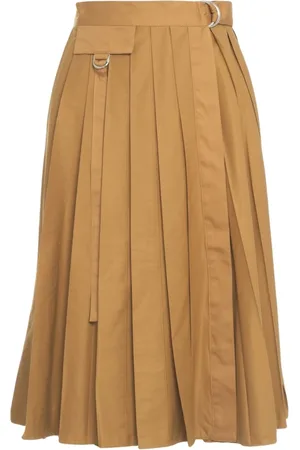 Liu Jo Kjol, Dam, S, Nylon, Veckad Brun Kjol Elegant Stil