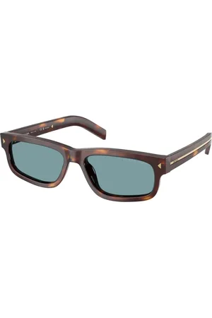 Prada Accessoarer, Herr, 55 MM, Stiliga solglasögon med blå linser
