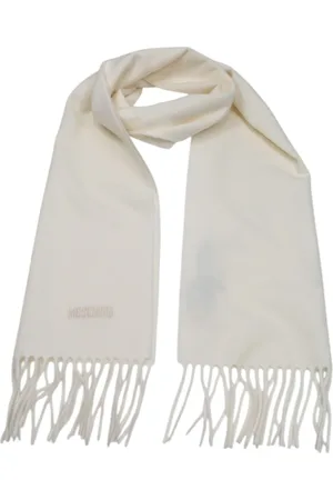 Moschino Accessoarer, Herr, ONE Size, Ullsjal med fransade kanter