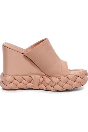 Paloma Barceló Skor, Dam, 39 EU, Satin Rose Sandal med Zeppa Klack