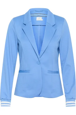 Kaffe Jacka, Dam, XL, Polyester, Klassisk Blazer Jacka med Ränder