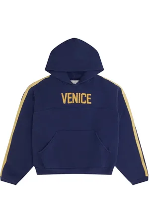ERL Sweatshirts & Hoodies, Herr, L, Marinblå Hoodie med Ficka