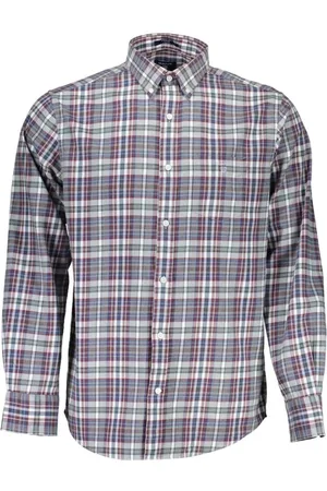 GANT Skjorta, Herr, S, Bomull, Blå Bomull Herr Skjorta Modern Stil