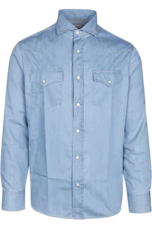 Brunello Cucinelli Skjorta, Herr, XL, Skjortor med automatiska knappar