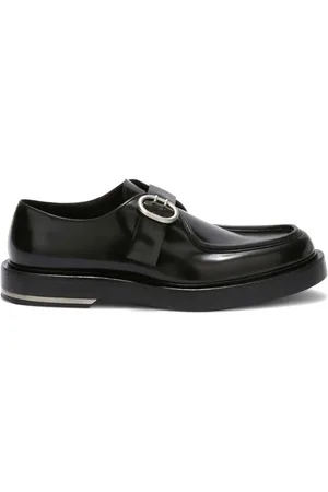Jil Sander Skor, Herr, 42 EU, Läder, Metallklack Läderloafers med Justerbar Rem