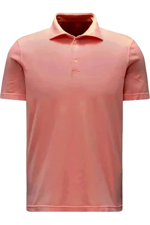 FEDELI Topp, Herr, 2Xl, Bomull, Ekologisk Giza kortärmad polo rosa