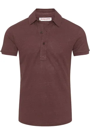 Orlebar Brown Topp, Herr, M, Linne, Linne Polo Skjorta med 3 Knappar