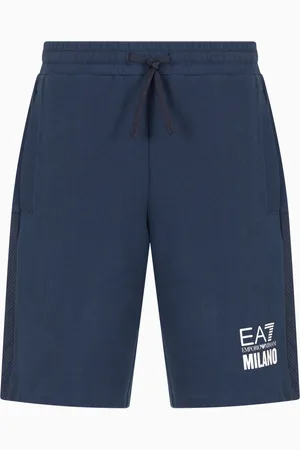 EA7 Shorts, Herr, M, Bomull, Mesh Infoga Logo Shorts