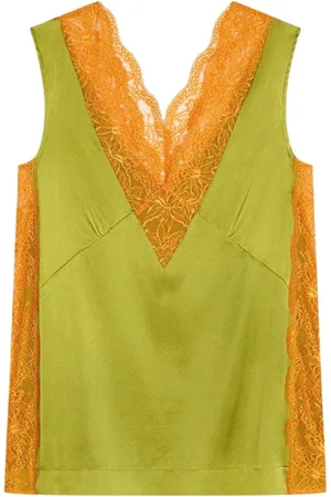 DRIES VAN NOTEN Topp, Dam, S, Olivgrön Topp