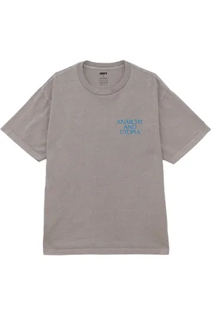 Obey Topp, Herr, XL, Bomull, Anarki Utopia Tee Kortärmad Bomull