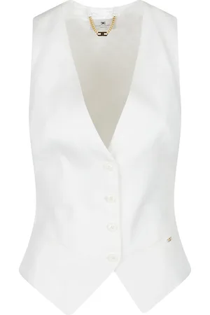 Elisabetta Franchi Jacka, Dam, XS, Stilig Vest för Kvinnor