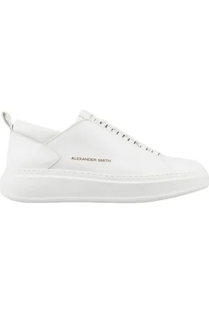 Alexander Smith Skor, Herr, 40 EU, Läder, Vita läder Wembley sneakers