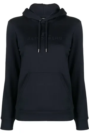 J Lindeberg Sweatshirts & Hoodies, Dam, M, Bomull, Blå Casual Huva Tröja