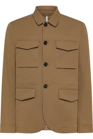 Peuterey Jacka, Herr, M, Polyester, Brun Polyester Twill Kappa Vattenavvisande