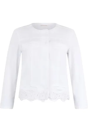 Liu Jo Blusar & Skjortor , Dam, XS, Bomull, Vit Broderad Jacka
