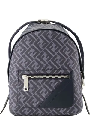 Fendi Väska, Herr, ONE Size, Läder, Stilren ryggsäck med broderad canvas