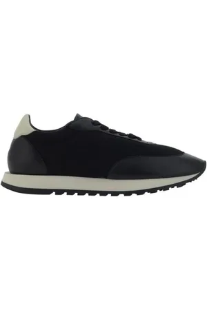 The Row Skor, Dam, 38 EU, Läder, Panel Lace-Up Sneakers med Textured Gummisula