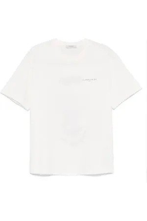Ih Nom Uh Nit Topp, Herr, XL, Bomull, Vit Bomull T-shirt med Logotyptryck